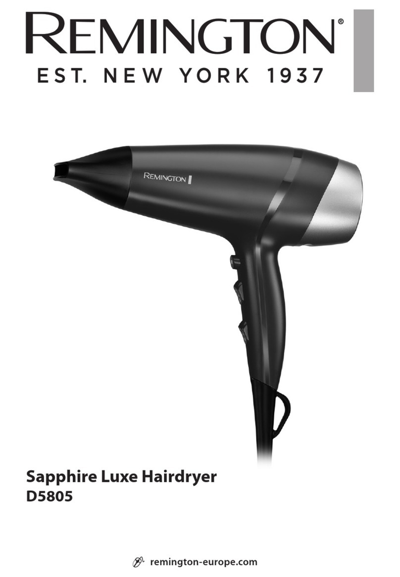Remington Sapphire Luxe D5805 manual