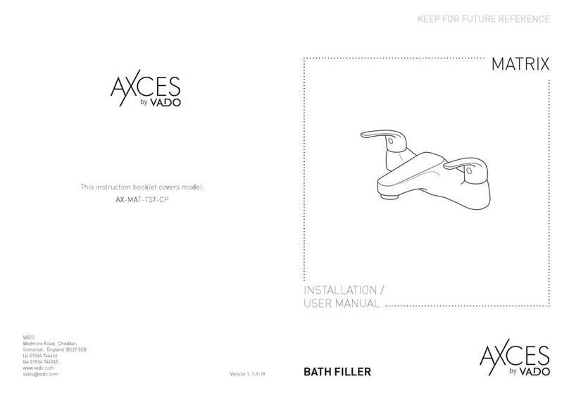 VADO AXCES MATRIX AX-MAT-137-CP Installation & user manual