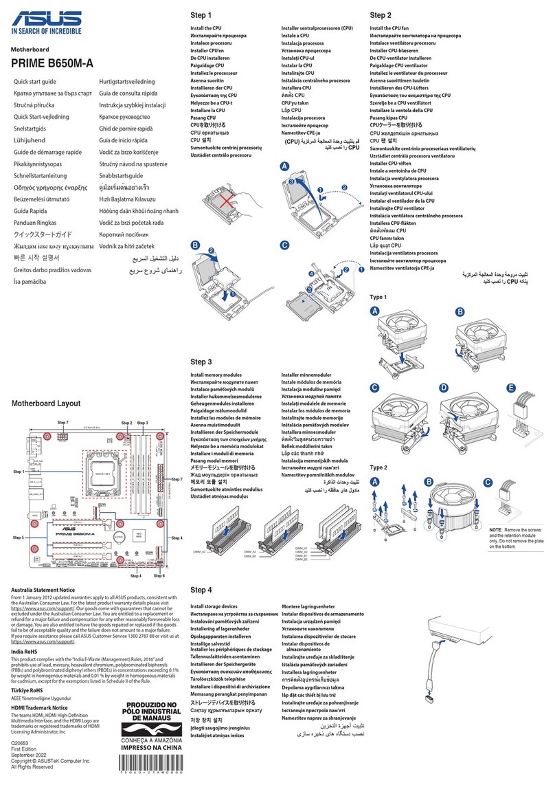 Asus PRIME B650M-A WIFI User manual