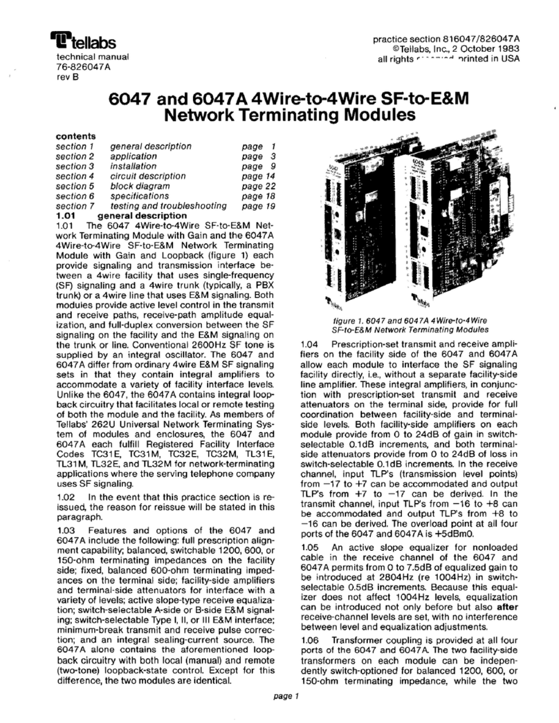 Tellabs 6047 manual