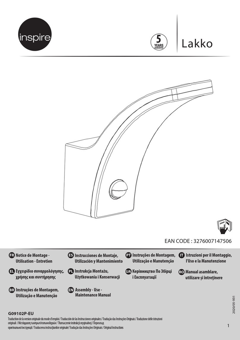 Inspire Lakko G09102P-EU Assembly, Use, Maintenance Manual Inspire Lakko G09102P-EU Assembly, Use, Maintenance Manual