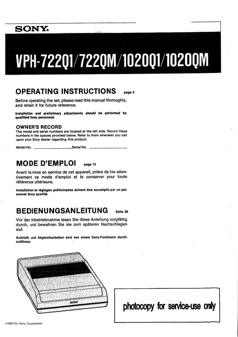 Sony VPH-722Q1 User manual