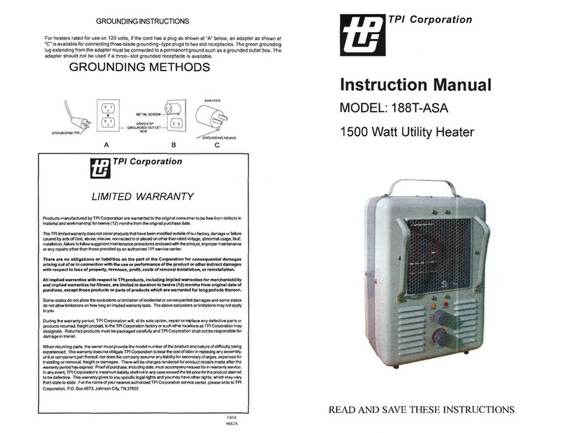 TPI Corporation 188T-ASA instruction manual