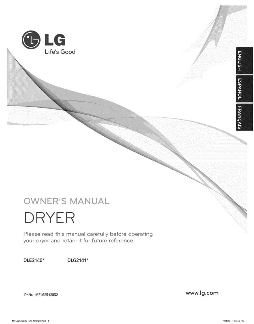 LG DLE2140 Series User manual