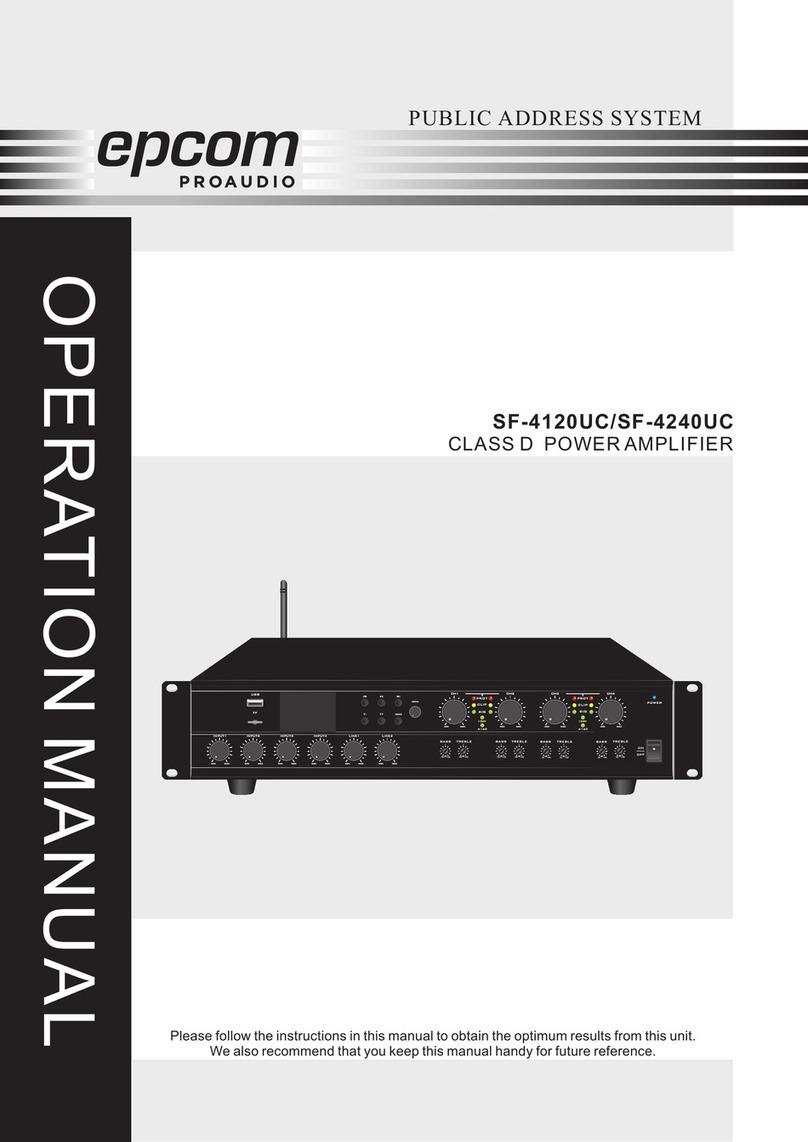 Epcom PROAUDIO SF-4240UC Operation manual