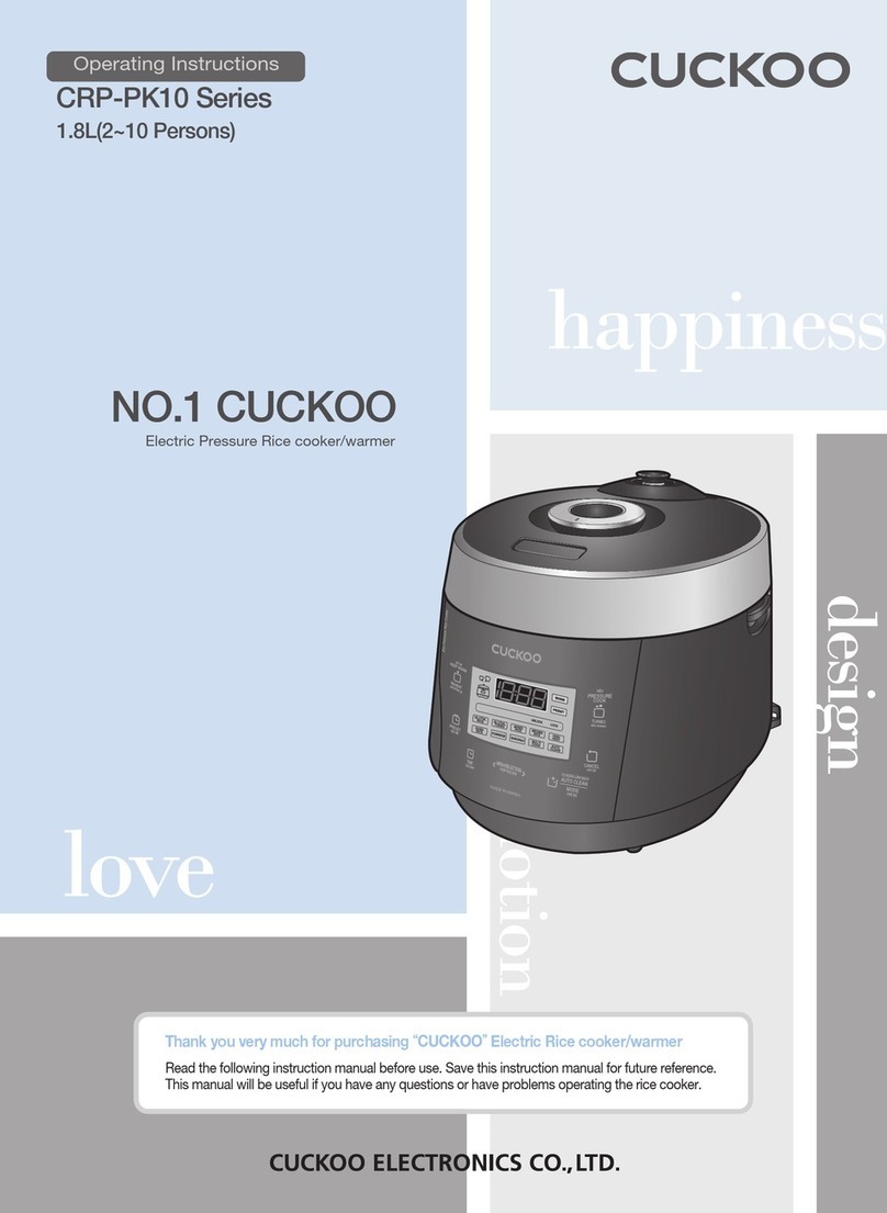 Cuckoo CRP-PK10 Tool Series operating instructions