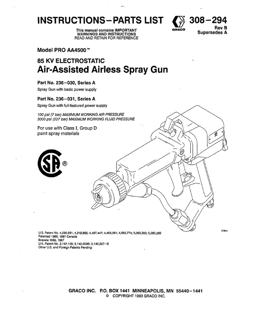 Graco UNICARB Pro AA4500 Instructions-parts list