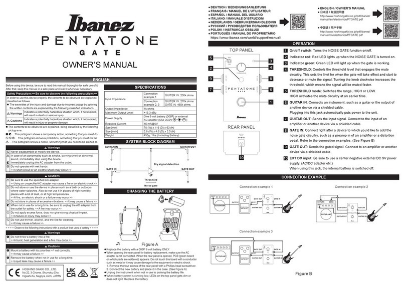 Ibanez PENTATONE GATE User manual
