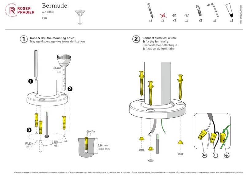 Roger Pradier Bermude GL115003 User manual