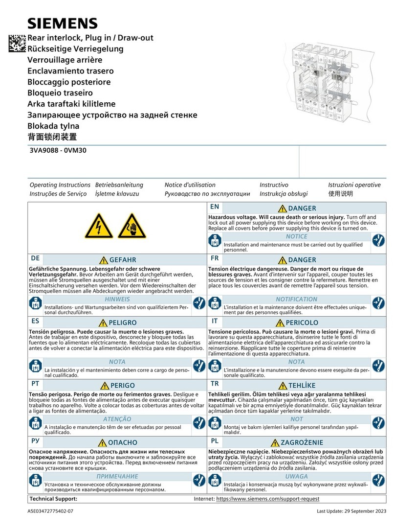 Siemens 3VA9088-0VM30 User manual