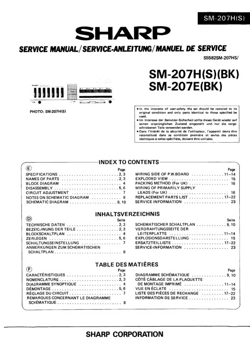 Sharp SM-207H Service manual