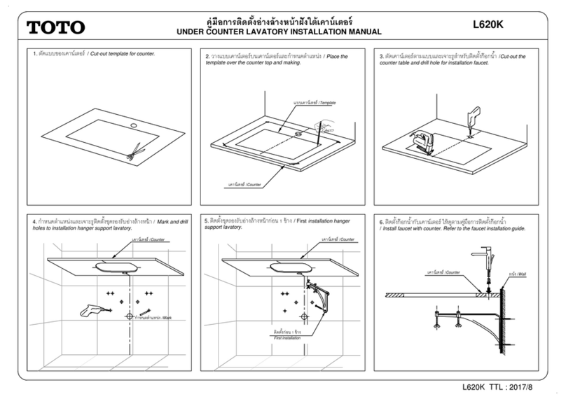 Toto L620K installation manual Toto L620K installation manual