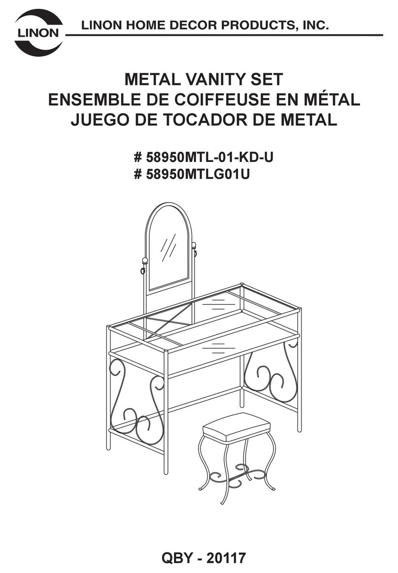 Linon 58950MTL-01-KD-U User manual