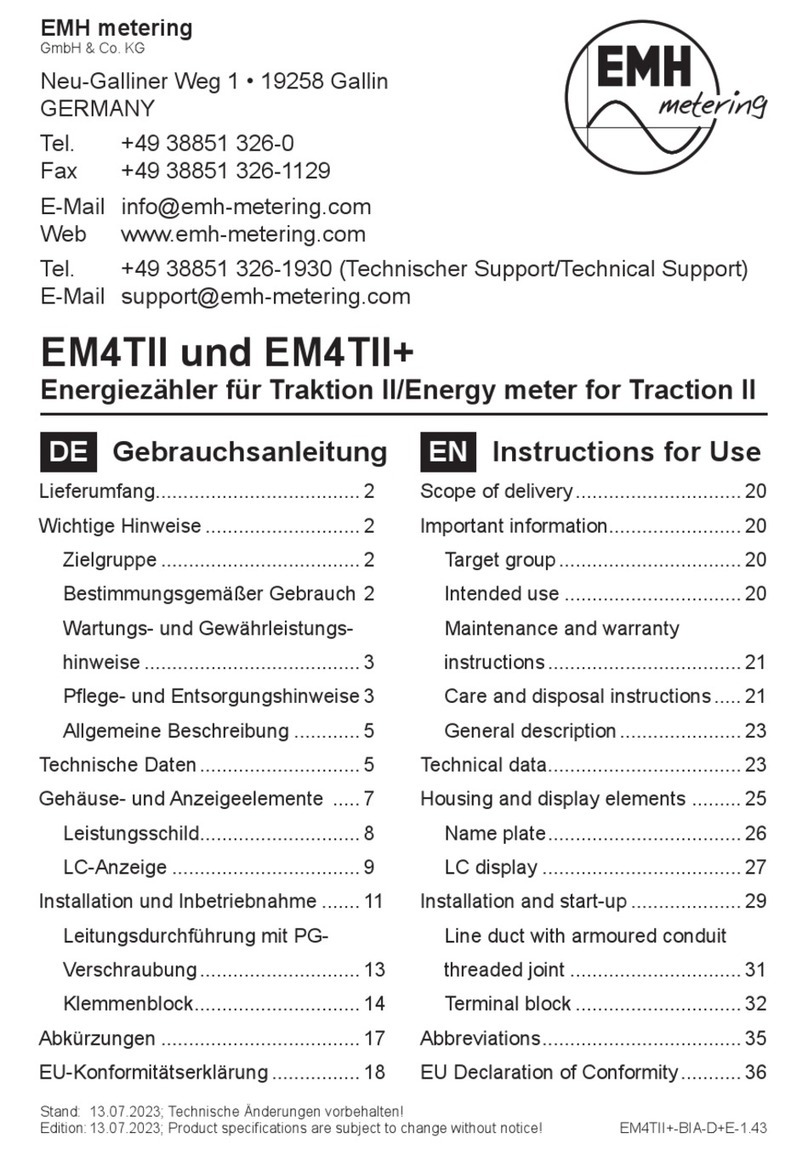 EMH metering EM4TII Instructions for use EMH metering EM4TII Instructions for use