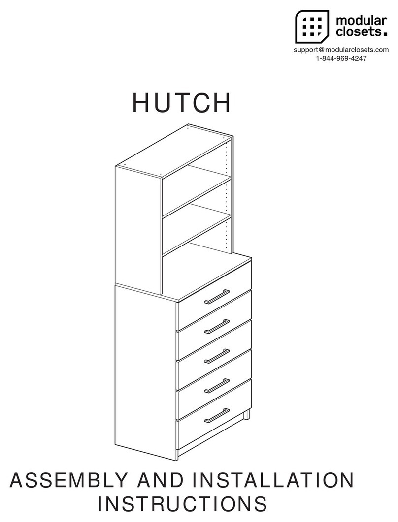 Modular Closets HUTCH Instruction manual Modular Closets HUTCH Instruction manual