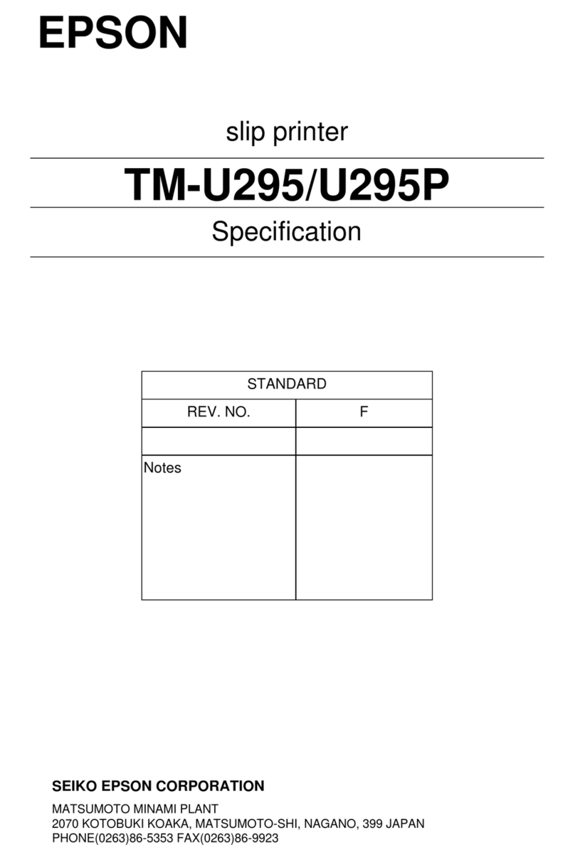 Epson U295 - TM B/W Dot-matrix Printer User manual