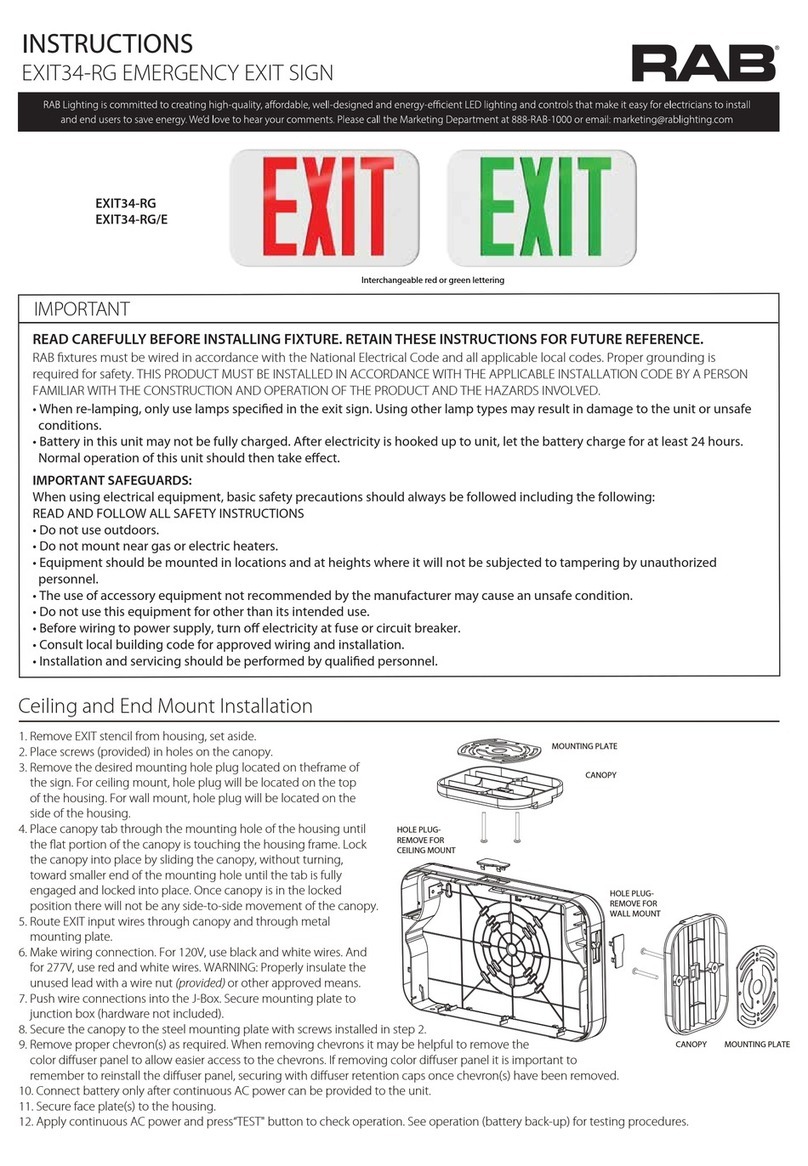 RAB EXIT34-RG User manual