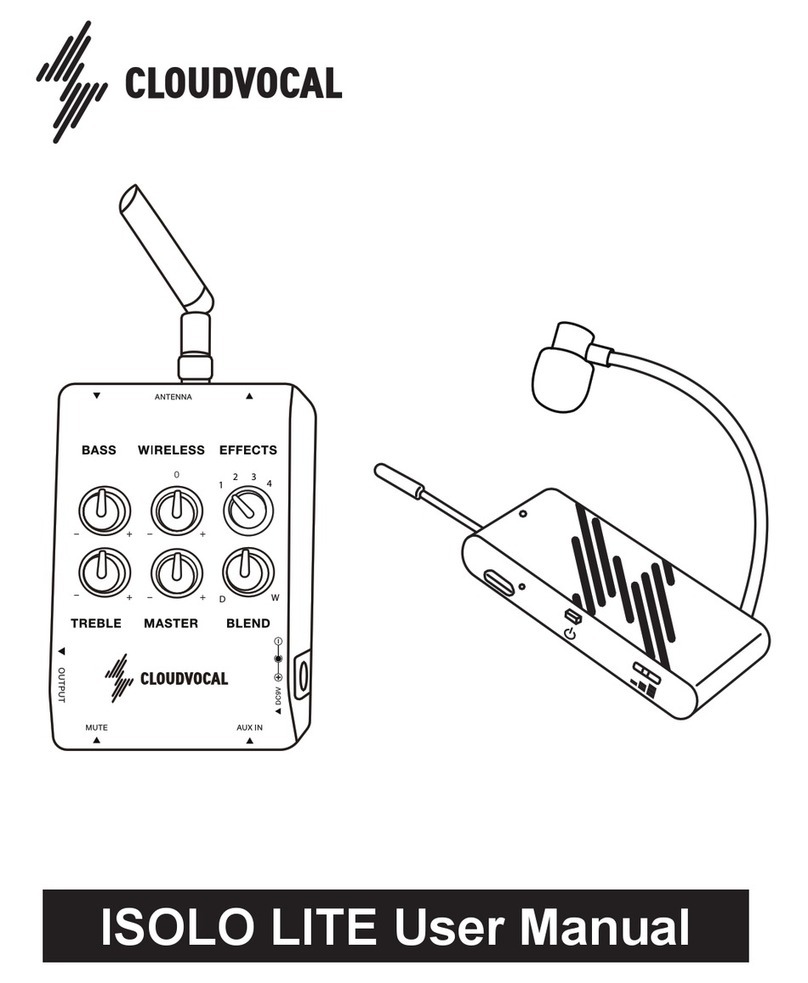 CLOUDVOCAL ISOLO LITE user manual