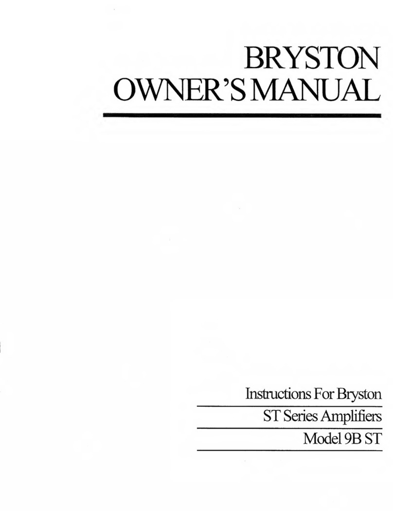Bryston ST Series owner's manual