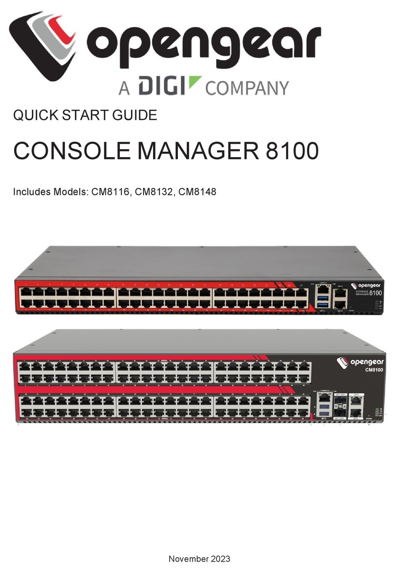 Digi opengear CONSOLE MANAGER 8100 User manual