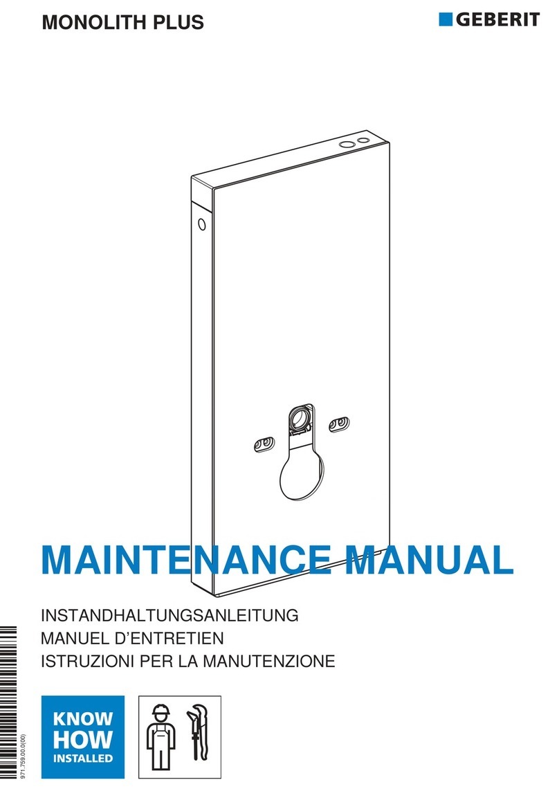 Geberit Monolith Plus Maintenance manual