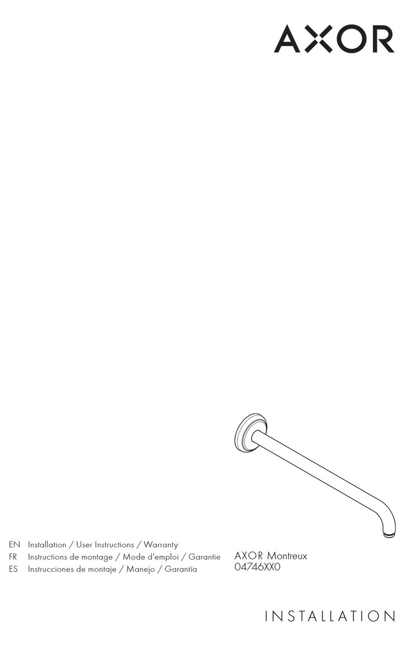 Hans Grohe AXOR Montreux 04746 0 Series Installation/User Instructions/Warranty