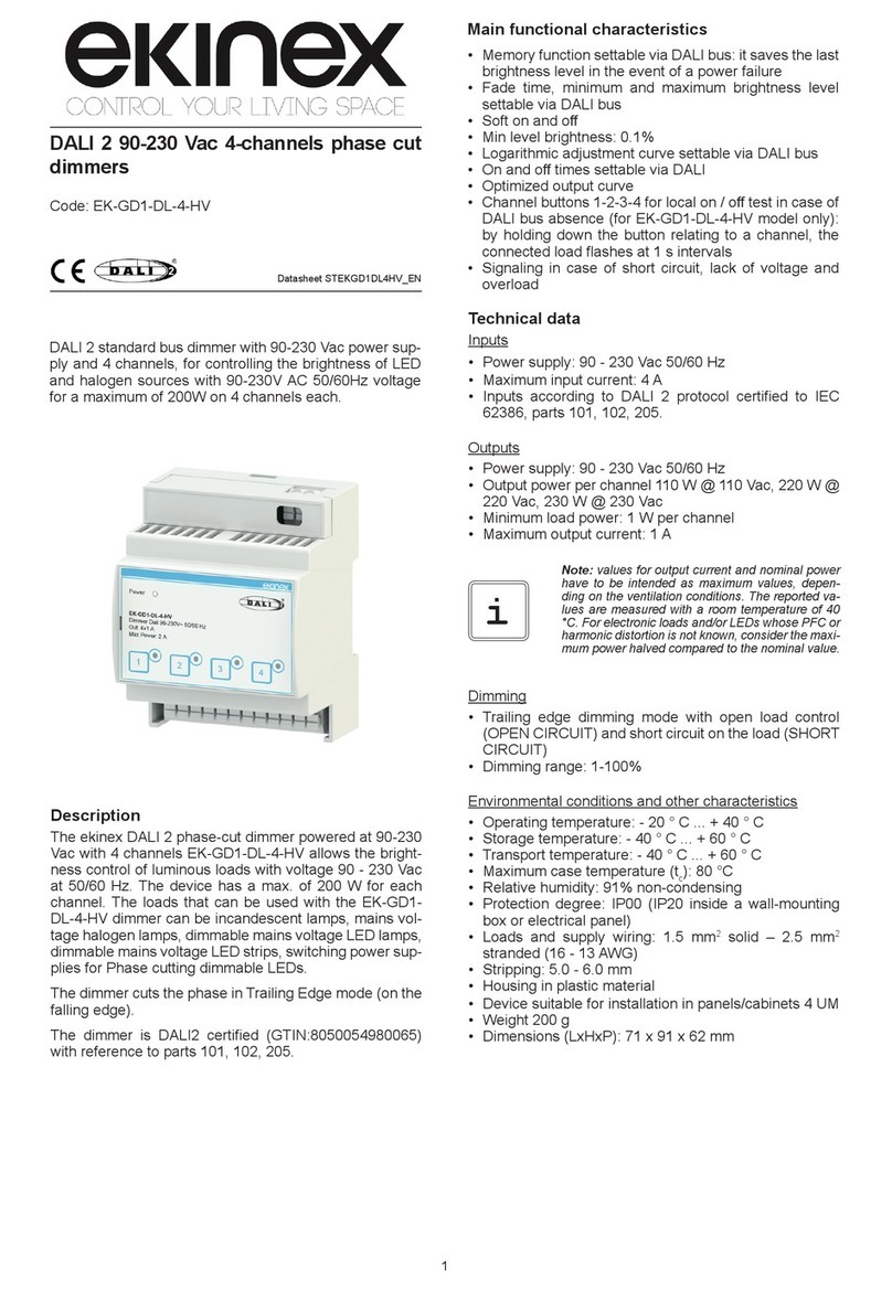 Ekinex EK-GD1-DL-4-HV User manual