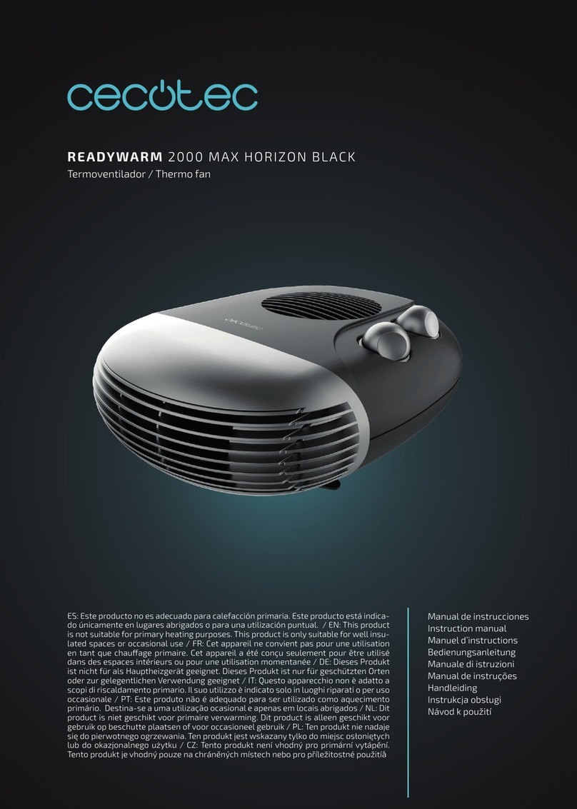 cecotec READYWARM 2000 MAX HORIZON BLACK User manual cecotec READYWARM 2000 MAX HORIZON BLACK User manual