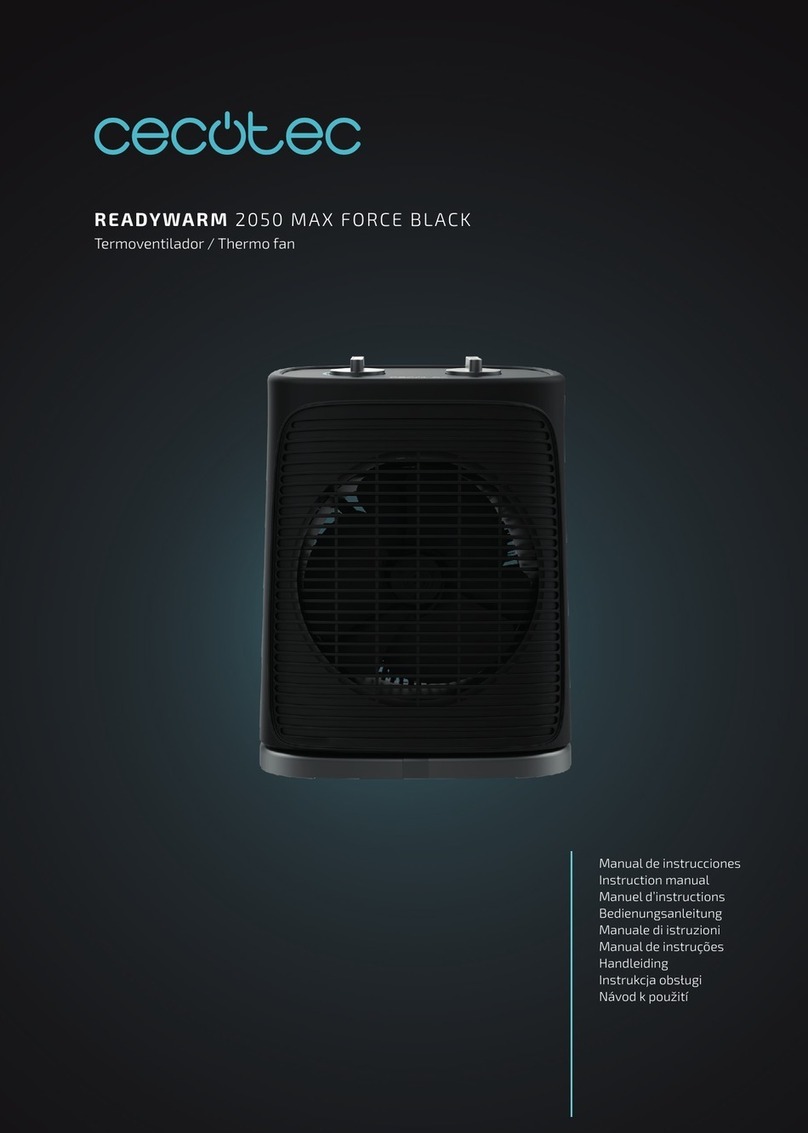 cecotec READYWARM 2050 MAX FORCE BLACK instruction manual