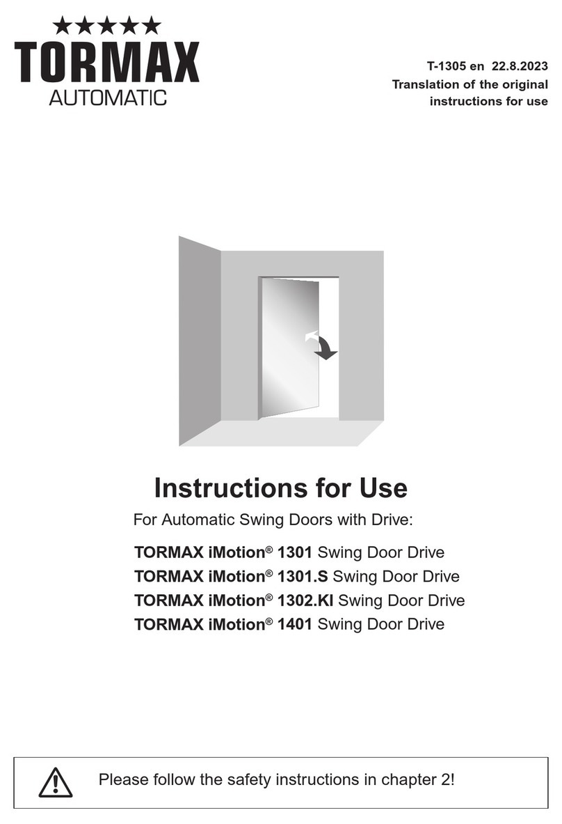 Tormax iMotion 1401 User manual