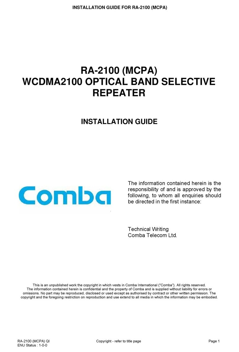 COMBA RA-2100 User manual