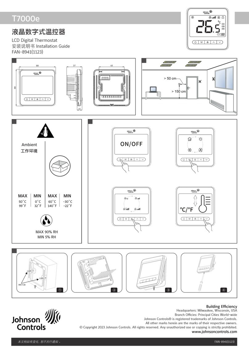 Johnson Controls T7000e User manual