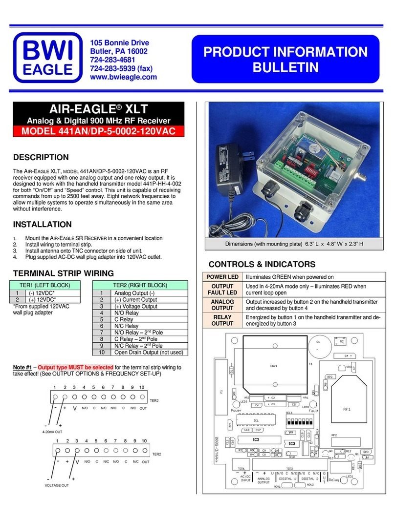 BWI Eagle AIR-EAGLE XLT 441AN/DP-5-0002-120VAC Manual