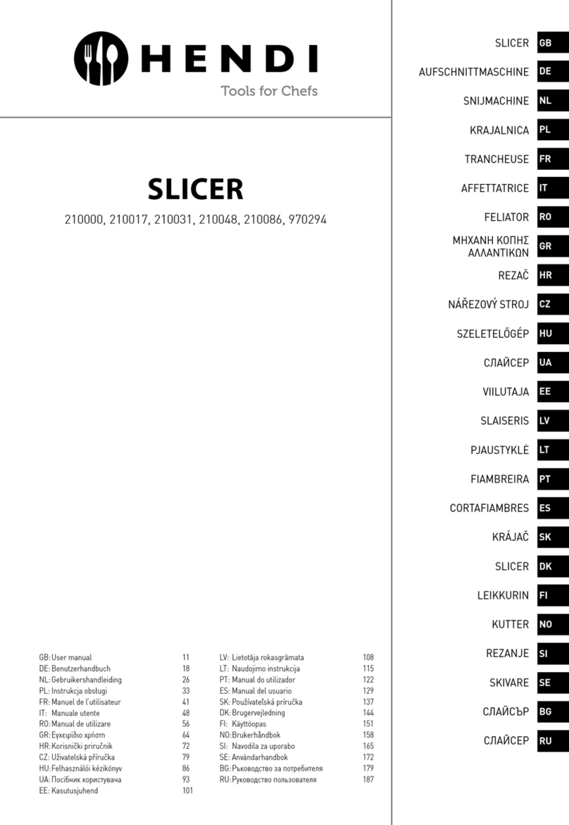 Hendi 210000 user manual