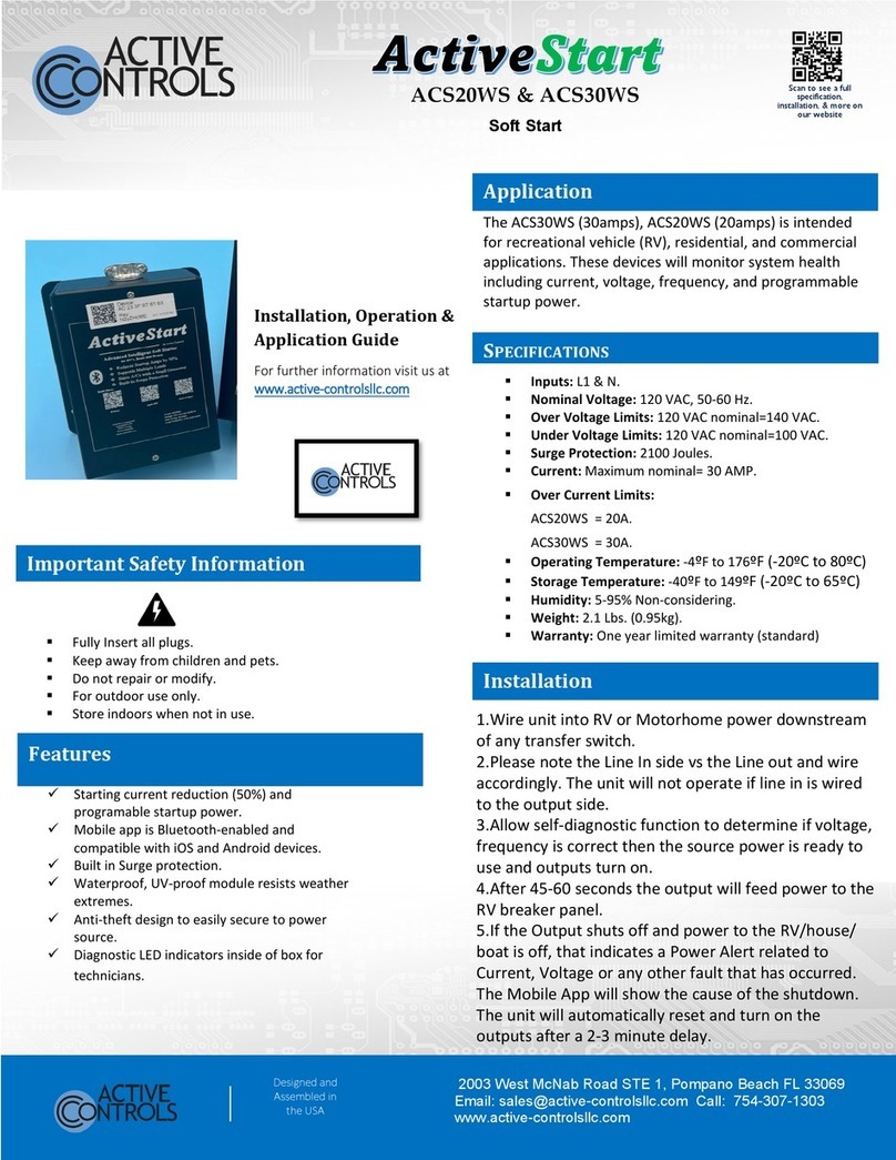 Active Controls ActiveStart ACS20WS General instructions