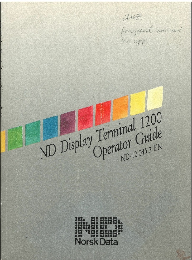 Norsk Data ND Display Terminal 1200 Operator's guide