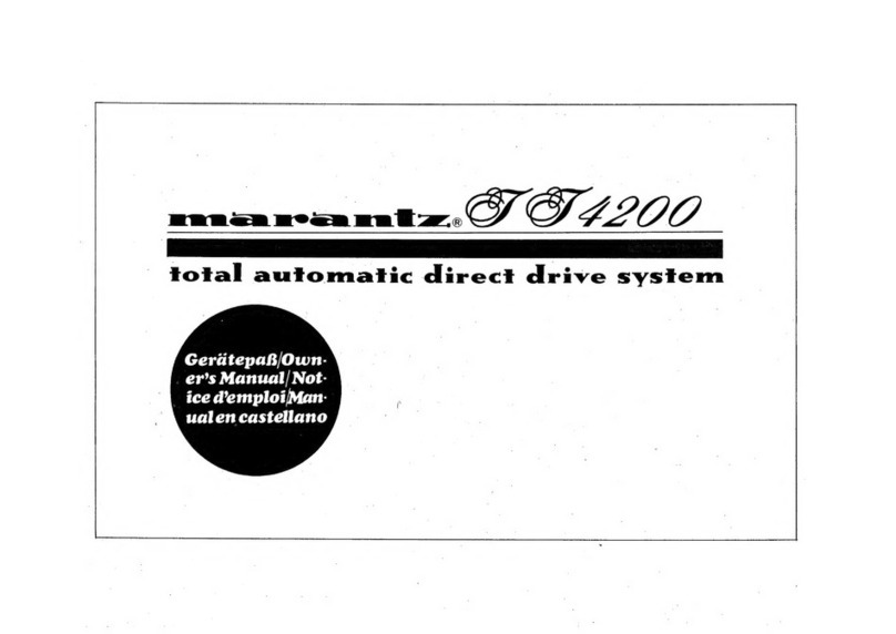 Marantz TT4200 manual