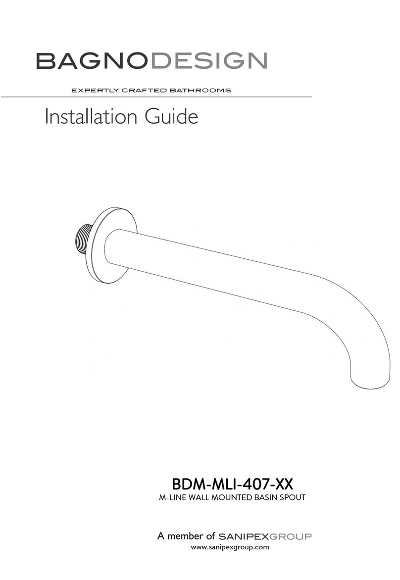 Sanipex BAGNODESIGN BDM-MLI-407 Series User manual Sanipex BAGNODESIGN BDM-MLI-407 Series User manual
