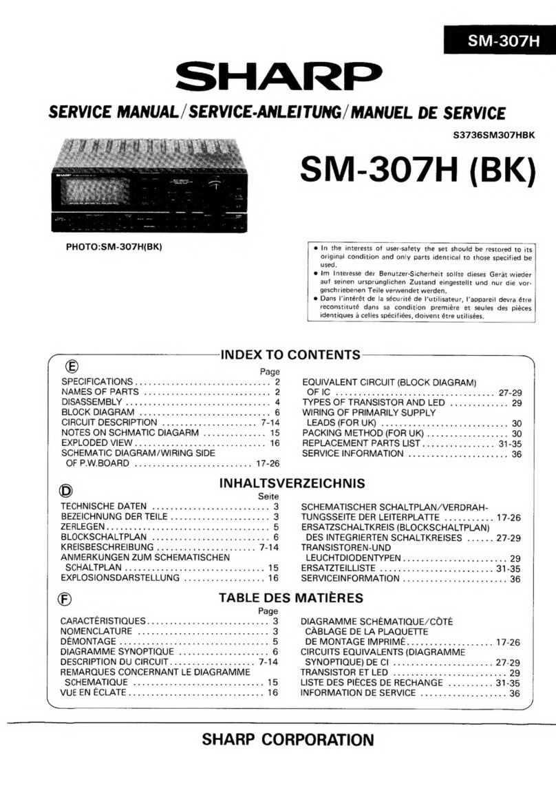 Sharp SM-307H User manual