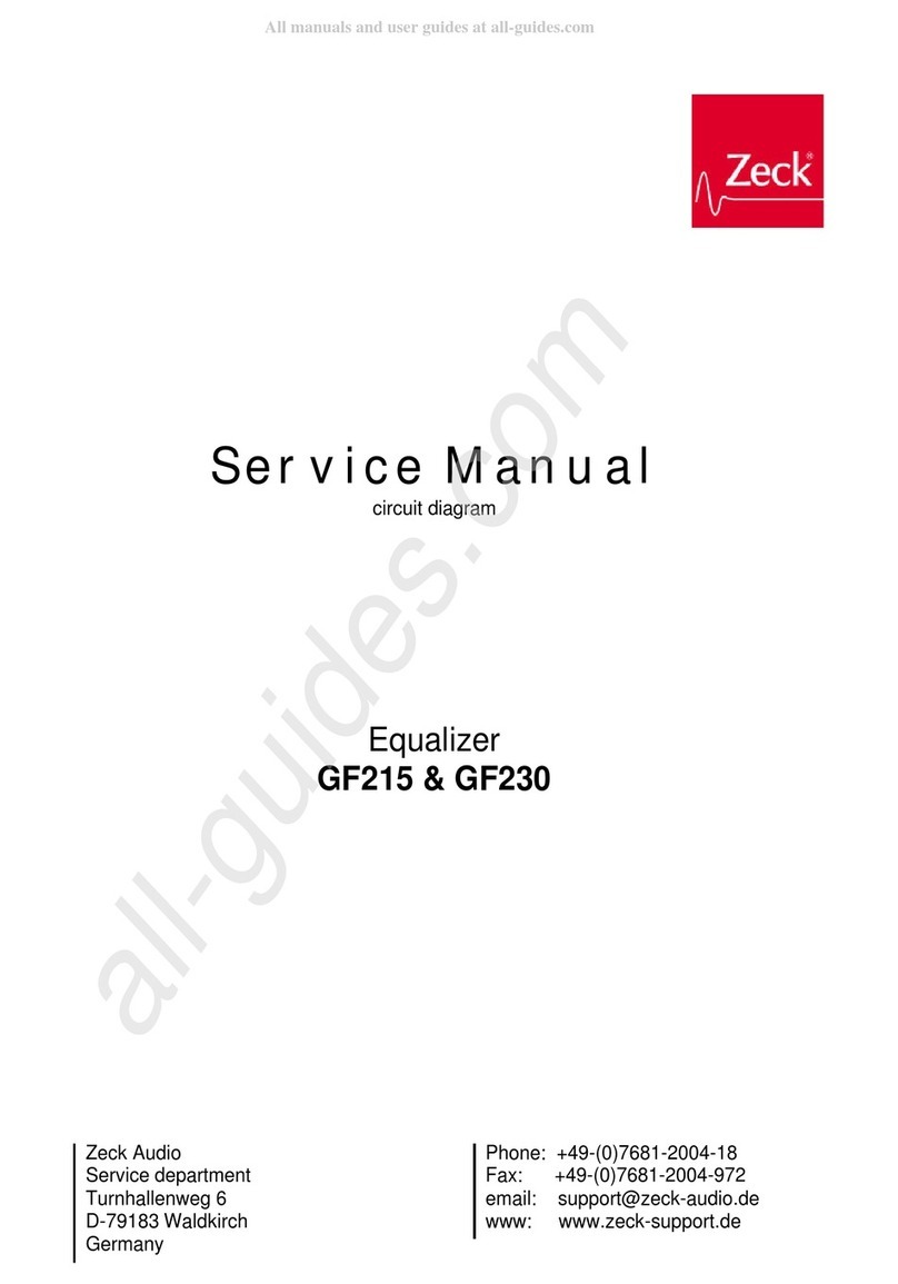 Zeck Audio GF215 Service manual