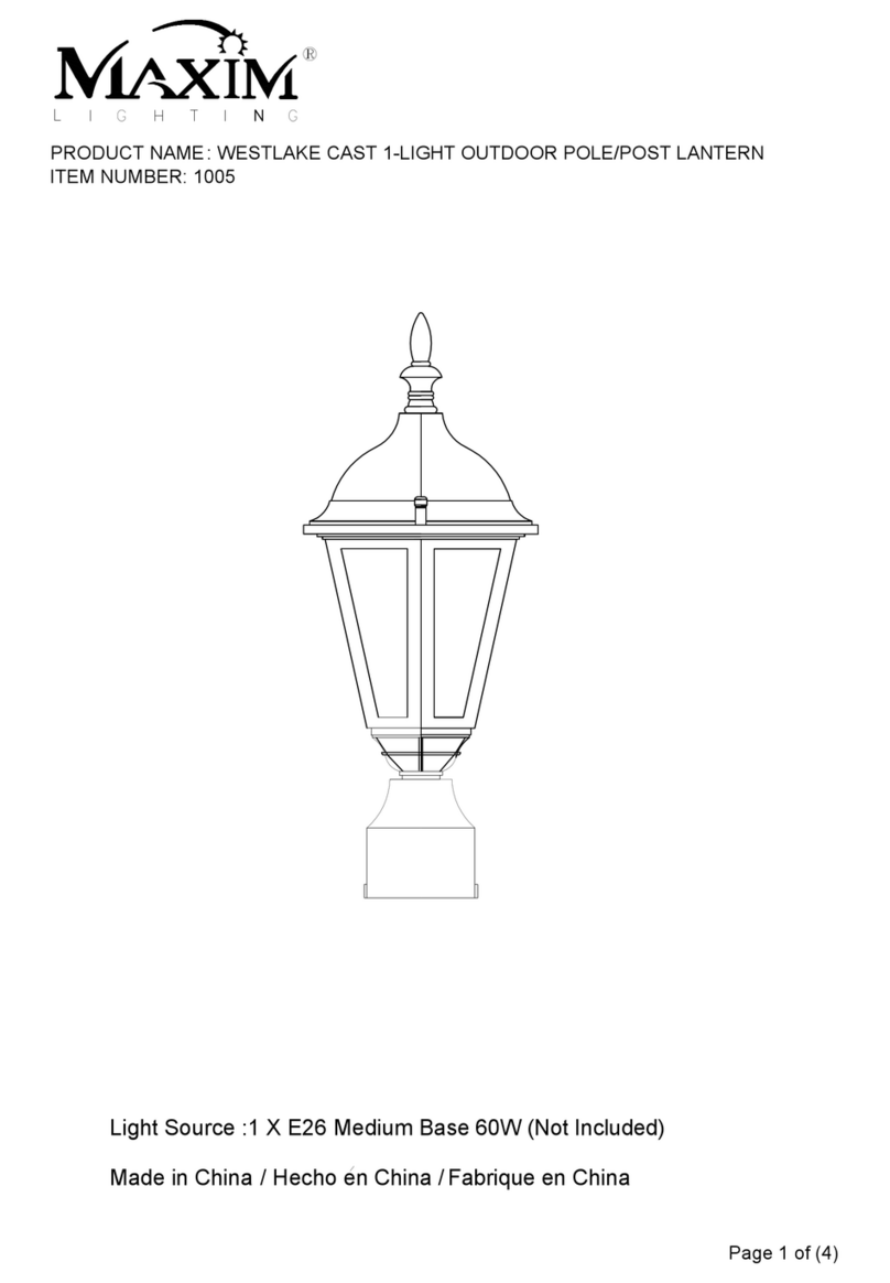 Maxim Lighting 1005 manual