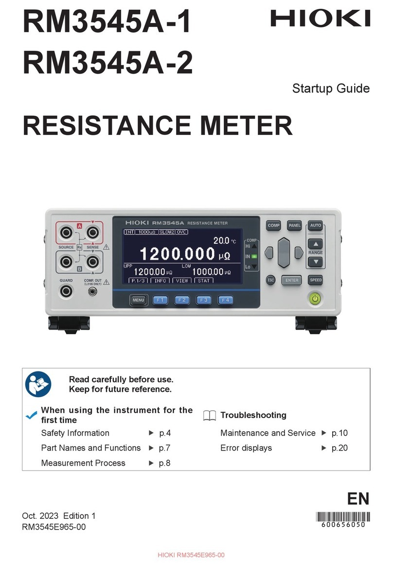 Hioki RM3545A-1 User guide