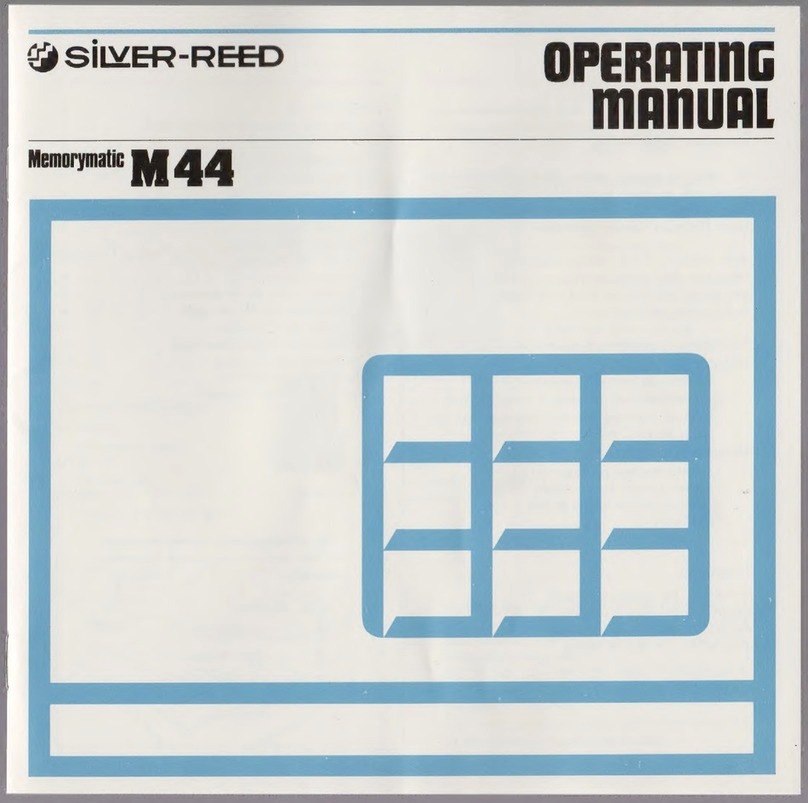 Silver Reed Memorymatic M44 operating manual
