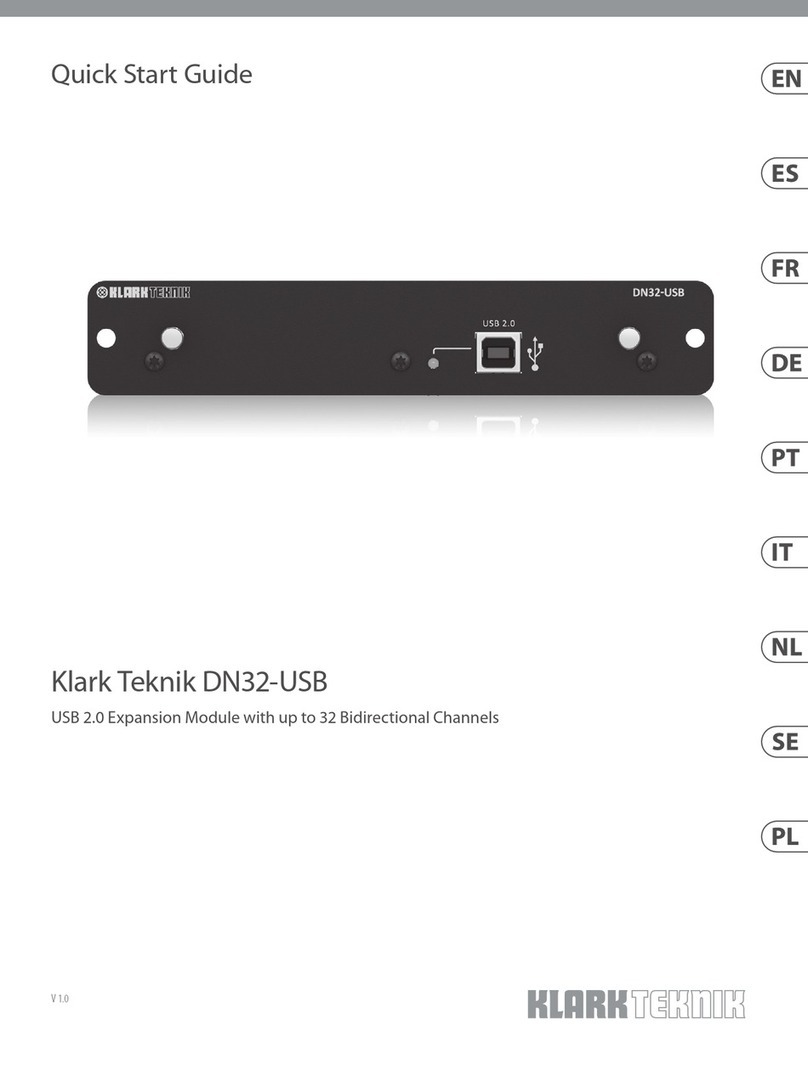 Klark Teknik DN32-USB quick start guide