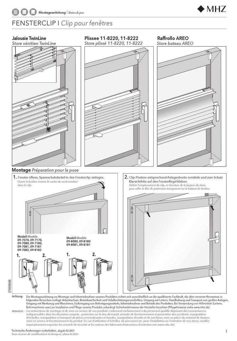 MHZ FENSTERCLIP 11-8220 User manual