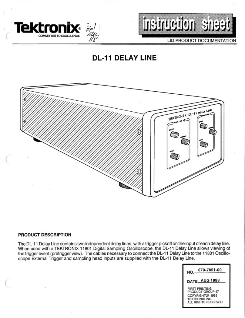 Tektronix DL-11 DELAY LINE User manual