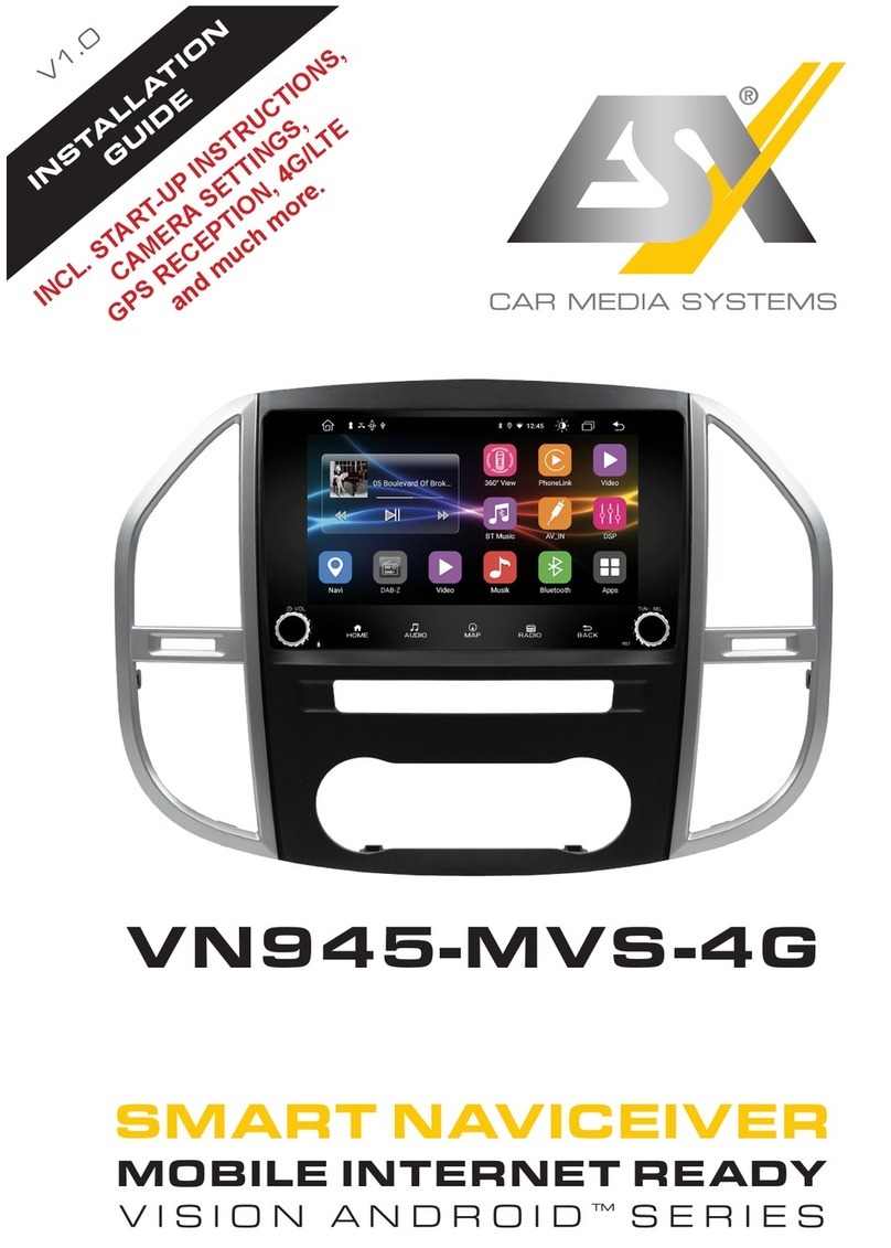 Audiodesign ESX VISION ANDROID Series installation guide Audiodesign ESX VISION ANDROID Series installation guide