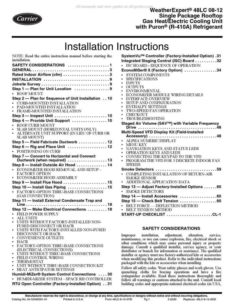 Carrier WeatherExpert 48LC 08-12 User manual