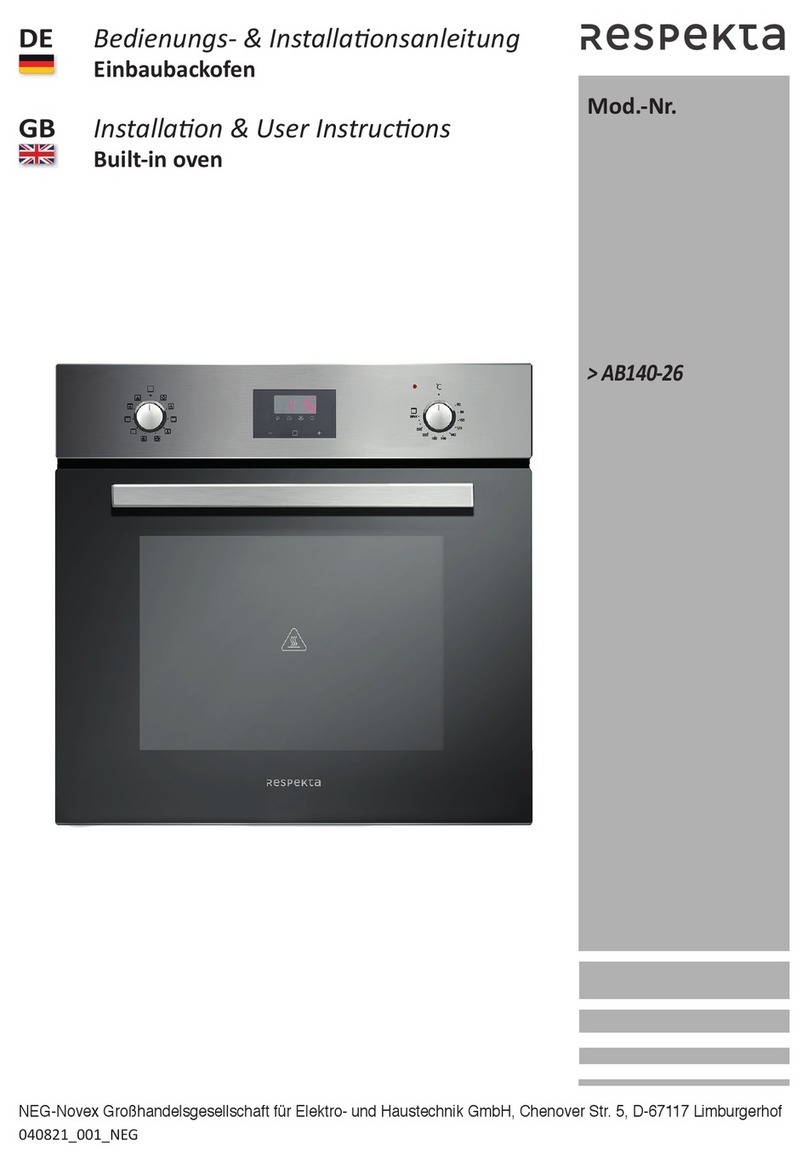 Respekta AB140-26 Installation & user's instructions