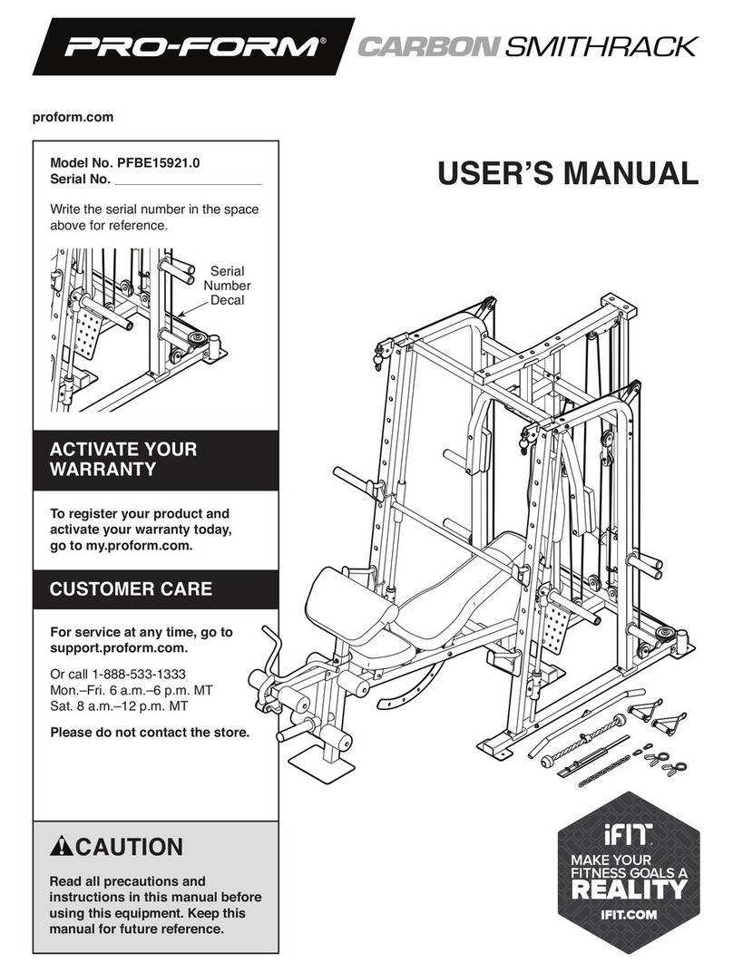 ICON PRO-FORM CARBON SMITHRACK user manual